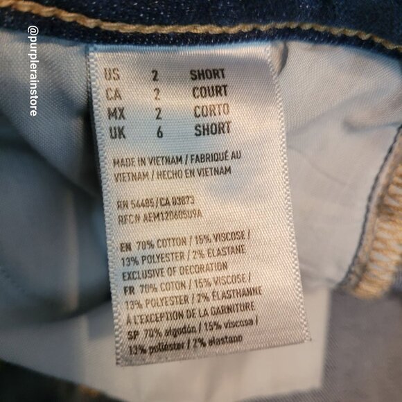 American Eagle Jeans 2 S Jegging Super Hi Rise Super Stretch Medium Dark Wash - Picture 6 of 12